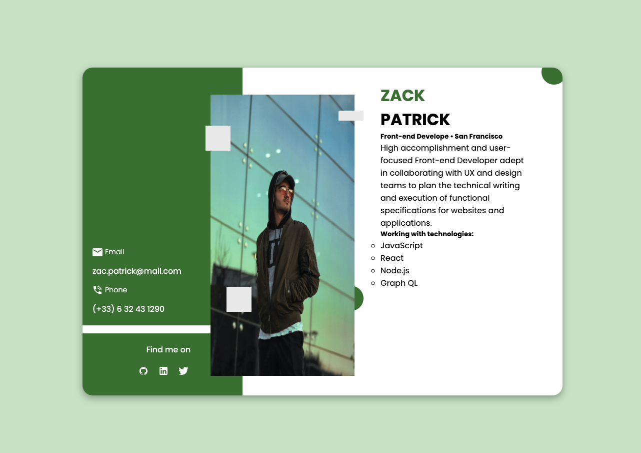 my first business card